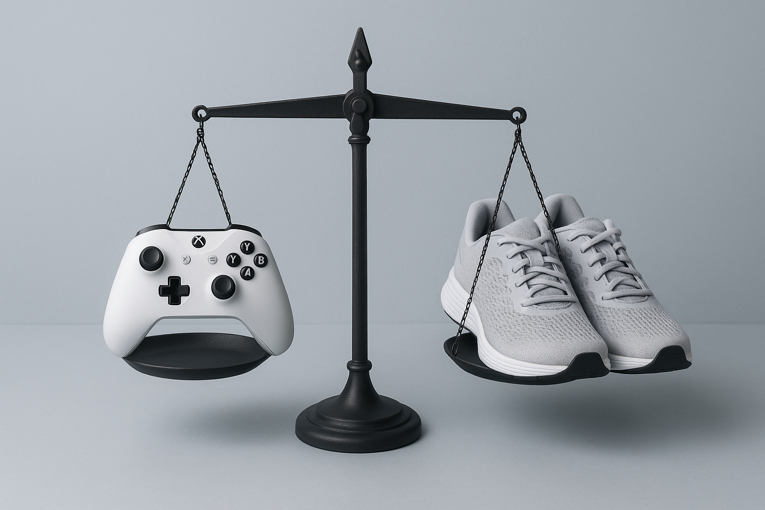 Liikunnan ja pelaamisen tasapainottaminen terveelliseen elämäntapaan